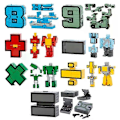 Miniatyrbillede 5 af 5: 15 stk. Transformationsnummer Robot Legetøj DIY Kreative Klodser Deformation Byggeklodser Tidligt Pædagogisk Legetøj til Børn [DB] 15pcs no box