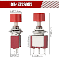 Pikkukuva 4 / 5: 15 kpl SPDT Hetkellinen Painonappikytkin - 3 Pin AC 2A 250V/ 5A 120V No/nc db