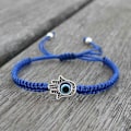 Miniatyrbild 5 av 5: Devil's Eye Handvävt Armband Unisex Handgjort Pärlarmband Justerbart Elegant Stilfullt Smycke för Män Kvinnor [DB] Blue Eyes Red
