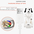 Pikkukuva 2 / 5: USB-kaapeli Hauska Humppaava Koira Latauslaite /12/11 ja Enemmän, Liikkuva Täplikäs Koira Nopea Lataus USB-kaapeli {DB} White