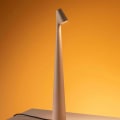 Miniatyrbild 3 av 5: Elegant Slim Conical Stem Table Lamp Portable Dimmable Led Sculpting Light Dec Dd. [DB] Orange