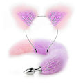 Miniatyrbillede 1 af 3: Metal Massager Pink Fox Hale og Fox Ører, Rollespil Cosplay [db] A