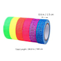 Miniatyrbillede 2 af 3: 6 Ruller Fluorescerende Tape UV Bomuldsbånd Sortlys Reaktiv Tape Selvklæbende Neon Tape Til Show Performance (assorteret Farve) [DB]