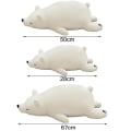 Miniatyrbild 1 av 4: Gosedjur isbjörn för barn, Kawaii plyschleksak valp fyllning för småbarn söt mjuk DB White 55cm
