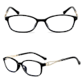 Pikkukuva 3 / 3: Lukulasit Sinivalosuodattimella Optiset Linssit Silmälasit +100 - +400 Astetta Silmälasit Unisex Miehille Naisille [db] Black 400 Degree