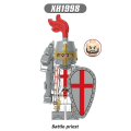 Miniatyrbillede 2 af 5: 8 stk./sæt middelalderlige ridder actionfigurer byggeklodser kamp præst patron ridder samling minifigurer samleobjekter legetøj børn fødselsdag gave [DB]
