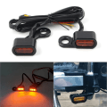 Miniatyrbillede 1 af 5: 2 stk. Motorcykel Mini LED Blinklys Styr Blinker Indikator Lampe Kompatibel Harley Touring 2009-2017 & Softail 2015-2021 db Black Orange shell