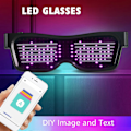 Miniatyrbillede 3 af 5: LED Briller Tilpasselige BT LED Briller Farverige Lys Glød Briller DIY Beskeder 31 Animationer 11 Billeder Musiktilstand Glød Legetøj {db}