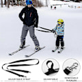 Miniatyrbilde 3 av 4: Ski- og snowboardsele for barn, skisele med avtakbar line og veske, fartskontroll, skiutstyr for barn gutter jenter [db] Pink