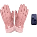 Miniatyrbilde 1 av 5: Oppladbare damehansker med varme, USB-oppvarmede damehansker, USB-varmehansker, lade-varmehansker, rosa varmehansker for kvinner, Fo [db] 2