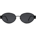 Miniatyrbillede 2 af 5: SOJOS Retro Oval Solbriller kompatibel med kvinder og mænd Trendy Solbriller Klassiske nuancer UV400 Beskyttelse SJ1217_SSDLV DB Shiny Black-Grey