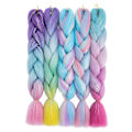 Pikkukuva 1 / 5: 24 tuuman punontahiukset Synteettiset Ombre-kierteet Punontahiukset DIY Jumbo-punos Naisille {DB} 2 24inch