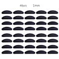 Miniatyrbild 1 av 5: 40 st Soft Foam Näsdynor Självhäftande Halkskyddande Glasögon Inga Makeup Näsdynor [DB] Black D-shaped 1mm