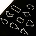Miniatyrbilde 5 av 5: 80 stk Assorterte Åpne Metallbeslag for Harpiks Trykte Ramme Smykker Ørepynt og Halskjeder [DB] gold  silver
