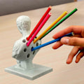 Miniatyrbillede 2 af 4: Julius Caesar Blyantholder, Sjov Julius Caesar Buste Statue Penholder, Resin Caesar Statue Blyantholder [db]