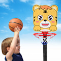 Miniatyrbillede 1 af 5: Sjovt legetøj basketball sæt stand justerbar højde 39,4 tommer maks med basketball indendørs udendørs til børn Db A