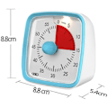 Miniatyrbilde 3 av 5: Visuell Timer med Nattslys, 60 Minutters Nedtellingstimer for Barn og Voksne, Tidshåndteringsverktøy {DB} RedWhiteBlue
