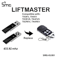 Miniatyrbillede 1 af 4: Chamberlain Garagedørsfjernbetjening til Liftmaster Tx2rev Tx4rev Tx2ev Tx4ev Tx2evs Tx4evs 433.92mhz Håndsender db