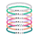 Miniatyrbilde 1 av 5: Sett med 7 WWJD armbånd WWJD perlearmbånd WWJD armbåndsett Harpiksmateriale [DB] White