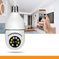 Miniatyrbillede 5 af 5: HD Pære Kamera, Smart Sikkerhedskamera System, 360 Graders Trådløst Hjemmeovervågningskamera med 5G WiFi, Fuld Farve Dag og Nat, Smart Mot [Db] White