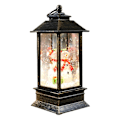 Miniatyrbillede 1 af 5: Julekuglelanterne med Batteridrevet LED-lys, Vand og Glimmer, Julemand, Snemand, Hængende Natlampe, Julepynt til Hjemmet [DB] 2