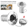 Miniatyrbilde 5 av 5: Marine Drivstoff Dekksfyller Med Nøkkelfritt Lokk 316 Rustfritt Stål Hardware for Båt Yacht Caravan 38mm YEMAA [DB]