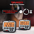 Miniatyrbild 3 av 5: Tm01 Kök Timer Digital Matlagningstimer Med Stor LCD-skärm Stora Siffror Alarmvolym Justerbar Timer Klocka Multifunktionell Bakgrundsbelyst Nedräkningstimer