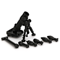Miniatyrbillede 5 af 5: Diy våben dele soldat Playmobil model bygning blok mursten barn legetøj db Black F