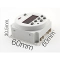 Miniatyrbillede 4 af 4: 1 stk. Elektronisk timer Dc12v 16a 28 programmerbar LCD-skærm, 60*60*32mm