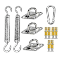 Pikkukuva 2 / 2: Vedenkestävä Auringonvarjo Purje Kolmio - 3x3x4.3m/4x4x5.7m/5x5x7.1m - Puutarha Patio Ulkovarjo Katokset DB Accessory Fixing Kit 4x4x5.7m