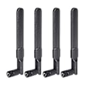 Pikkukuva 4 / 5: 4 kpl kaksoiskaistakaista WiFi-antenni 2.4GHz 5GHz 5.8GHz 8DBi MIMO RP-SMA urosantenni WiFi-reititinille langattomaan {DB} Black