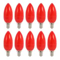 10x LED-ljus, röda, energibesparande, E14