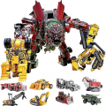 Miniatyrbilde 1 av 2: Aoyi Cool 8 i 1 Oversize Devastator Transformation Toys Boy Anime Hook Action Figures Robot Bil Ingeniør  Kjøretøy Modell KidsDB AOYI DD02