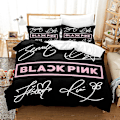 Miniatyrbild 1 av 3: Db B08 Blackpink 3d-tryckt sängklädesset påslakan täcke örngott barn present AU QUEEN 210x210cm