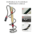 Miniatyrbild 4 av 5: 6-pack XLR-kablar, XLR hane till hona mikrofonkabel, 3-stifts balanserad XLR-högtalarkabel för mikrofon Mi [db] As Shown