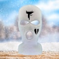 Miniatyrbillede 3 af 5: Unisex Broderet Balaclava Strikket Fuldt Ansigt Dækning Ski Maske Til Løb Ski Cykling {Db} Black
