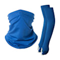 Pikkukuva 2 / 5: Kesäinen auringonsuojapuku Kasvot Kaula Suoja UV-suoja Jää Silkki Jäähdytetty Käsivarret Hihat Pyöräily Kalastus Ulkoilu (FW) Royal Blue One Size
