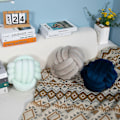 Miniatyrbilde 2 av 4: Knot Ball Knot Ball Pute Nappe Plysj Dekorativ Kaste DB light grey 20cm
