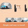 Miniatyrbild 4 av 5: 2 st Snowboardställ, Horisontell Snowboard Väggfäste med Skruvar, Snowboard Displayställ, Sno [DB]