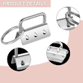 Miniatyrbillede 2 af 5: 50 stk. nøglering hardware med splitringe sæt haleklemmer til håndledsrem klemme snor nøglering diy værktøj