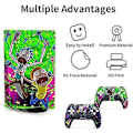 Miniatyrbilde 3 av 5: PS5 optisk stasjon versjon klistremerke, kul PS5 skin, kontrollerhåndtak, for PS5 konsoll og kontroller, DC tegneserie, Joker7 db