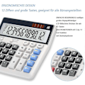 Miniatyrbillede 4 af 5: Lommeregner med store taster, stort display, 12 cifre, skrivebordslommeregner, kontorlommeregner - Ya db