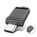 Miniatyrbild 5 av 5: Mini Metall Typ C Usb Disk Vattentät Portabel USB-minne För Surfplatta Telefon [db] Silver 2TB