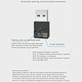Miniatyrbild 3 av 5: APTX Adaptive, USB Bluetooth 5.2 Audio Transmitter, Drivrutinfri C [DB]