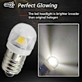 Miniatyrbillede 5 af 5: 4 stk. 3V 0,2W E10 LED Pærer 5050 1SMD Hvid 3000K LED Pære Udskiftning Opgradering til Forlygter Lommelygter Fakkel Lys db