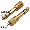 Jack-adapter - Ny - 6,35 mm han til 3,5 mm hun - Lydkonverter[DB]