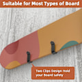 Miniatyrbillede 4 af 4: Vandrette Snowboard Vægmonteringsklips, Snowboard Vægreol Snowboard Montering Opbevaring Snowboard Display Vægmontering Holder Til Værelse db 2pcs