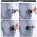 Pikkukuva 3 / 4: Miesten Retro Pyöreät Kiinnittettävät Nenälasit Matrix Morpheus Elokuva Kehyksettömät Aurinkolasit {Db} Black And Gray Lens