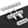 Miniatyrbild 1 av 5: Kabelklämmor, Kabelhanteringssamlare, Självhäftande sladdhållare för att organisera USB-kabel/ström {Db}