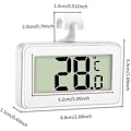 Miniatyrbild 2 av 5: 3x Kyl- och FrysTermometer Digital Termometer Kyl Termometer Rum Vattentät Frys Termometer Med LCD-Skärm [DB]